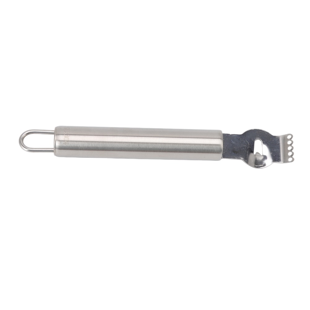 Peeler Channel Knife - ที่ปอกเปลือกมะนาวสแตนเลสพร้อมด้ามจับ สีเงิน มีดปอกเปลือกมะนาวอเนกประสงค์ ที่ปอกเปลือกผลไม้ตระกูลส้ม สำหรับทำขนม