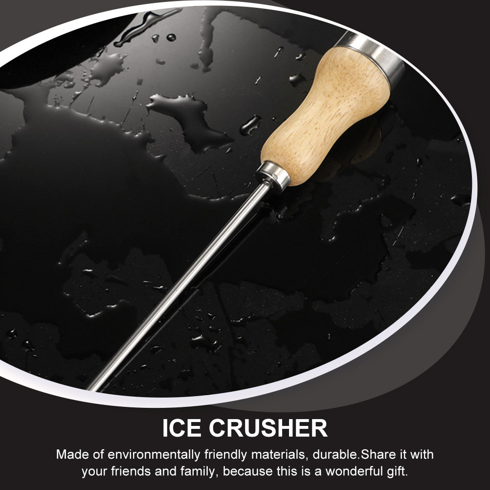 Ice Pick Pick - ที่ขูดน้ำแข็ง 2 ชิ้น ด้ามไม้กันลื่น เครื่องมือบดน้ำแข็ง ปลอดภัย