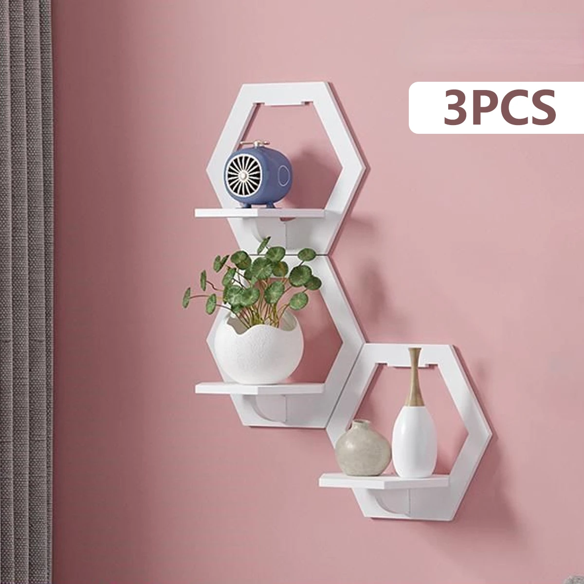3 ชิ้นหกเหลี่ยมชั้นวาง Punch ฟ - Home Bar Shelves บทวิจารณ์และราคา
