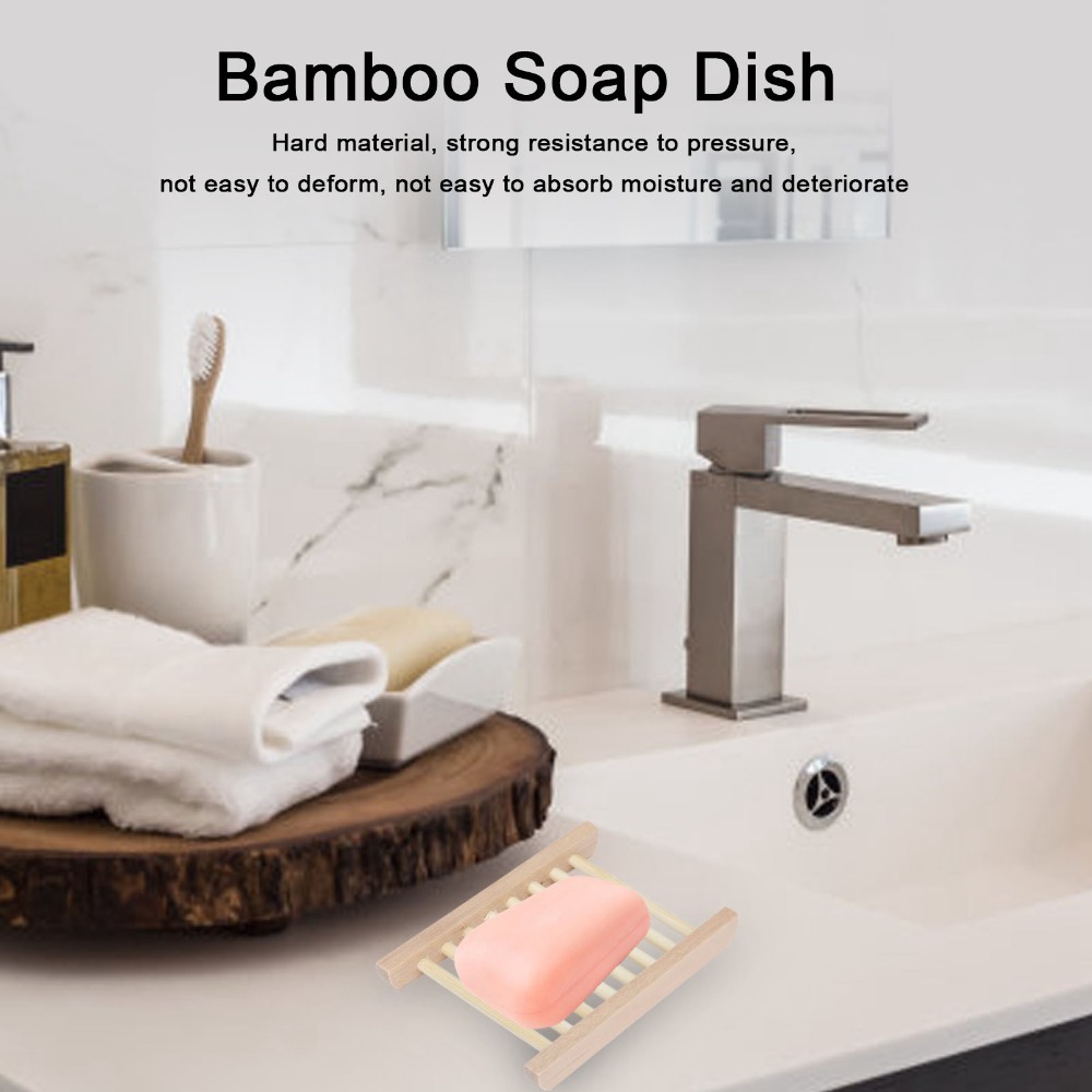 ที่วางสบู่ไม้ธรรมชาติ 5 ชิ้น แ - Home Bar Supplies บทวิจารณ์และราคา
