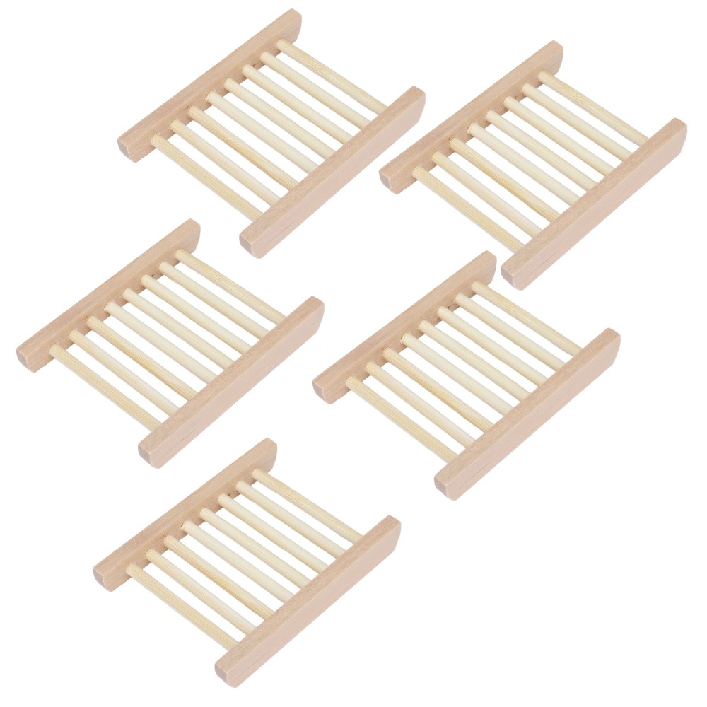 ที่วางสบู่ไม้ธรรมชาติ 5 ชิ้น แ - Home Bar Supplies บทวิจารณ์และราคา