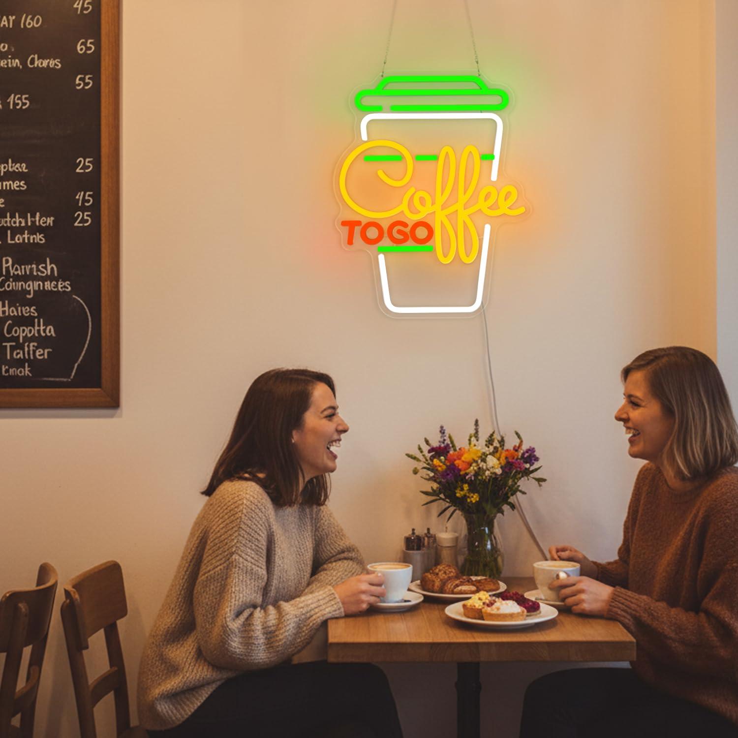 ป้ายไฟนีออนรูปกาแฟ ไฟ LED ปรับ - Home Bar Signs บทวิจารณ์และราคา