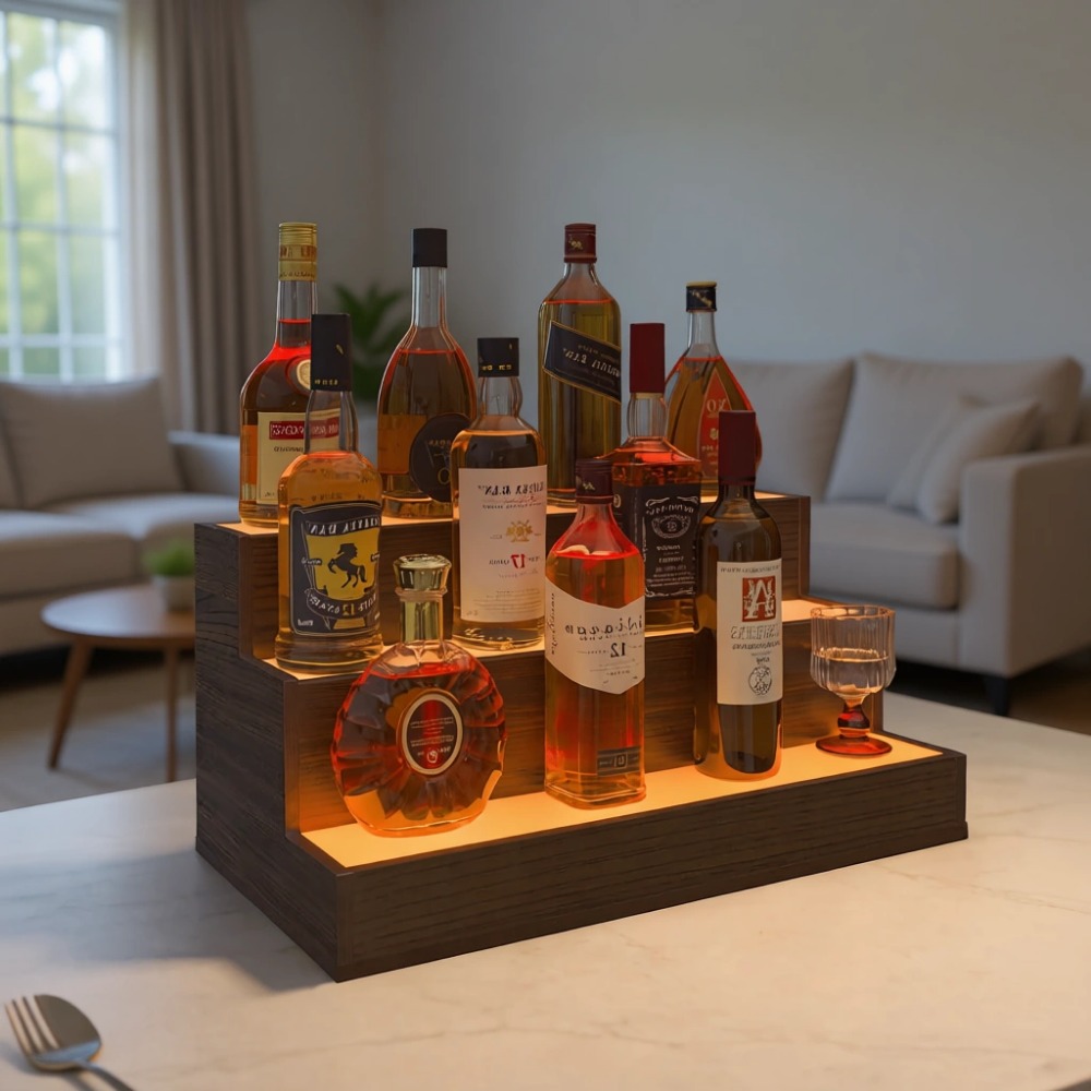 ชั้นวางขวดพร้อมไฟ LED สำหรับบา - Home Bar Shelves บทวิจารณ์และราคา