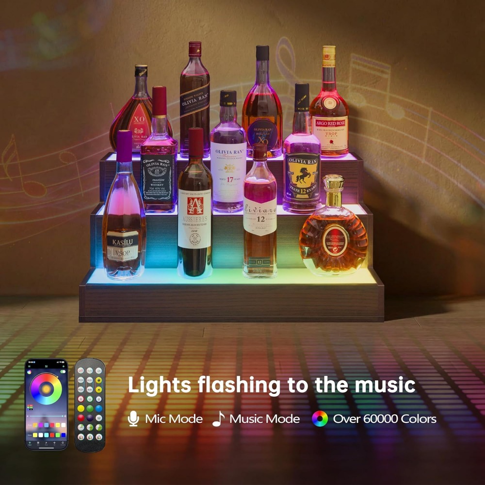 ชั้นวางขวดพร้อมไฟ LED สำหรับบา - Home Bar Shelves บทวิจารณ์และราคา