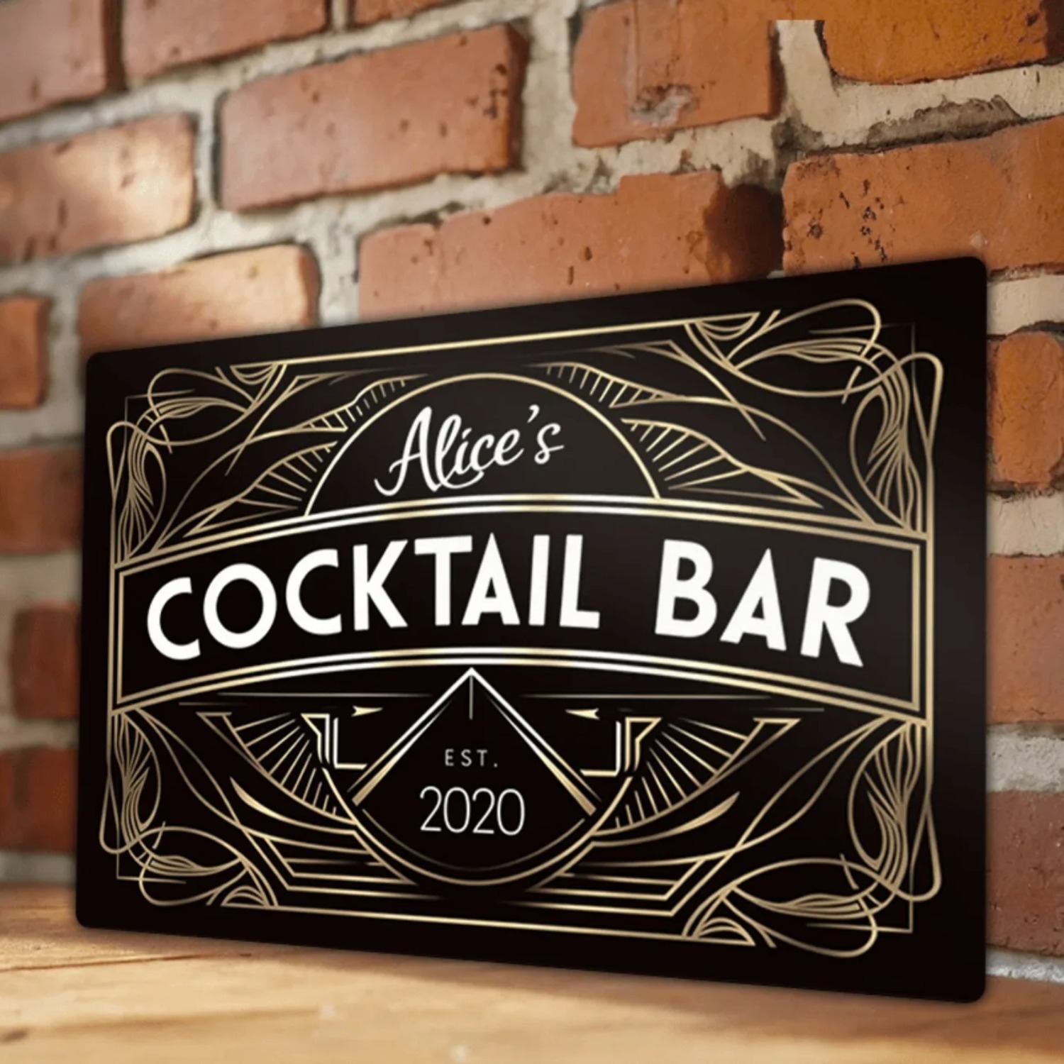 ป้ายโลหะติดผนังสไตล์อาร์ตเดโคแ - Home Bar Signs บทวิจารณ์และราคา
