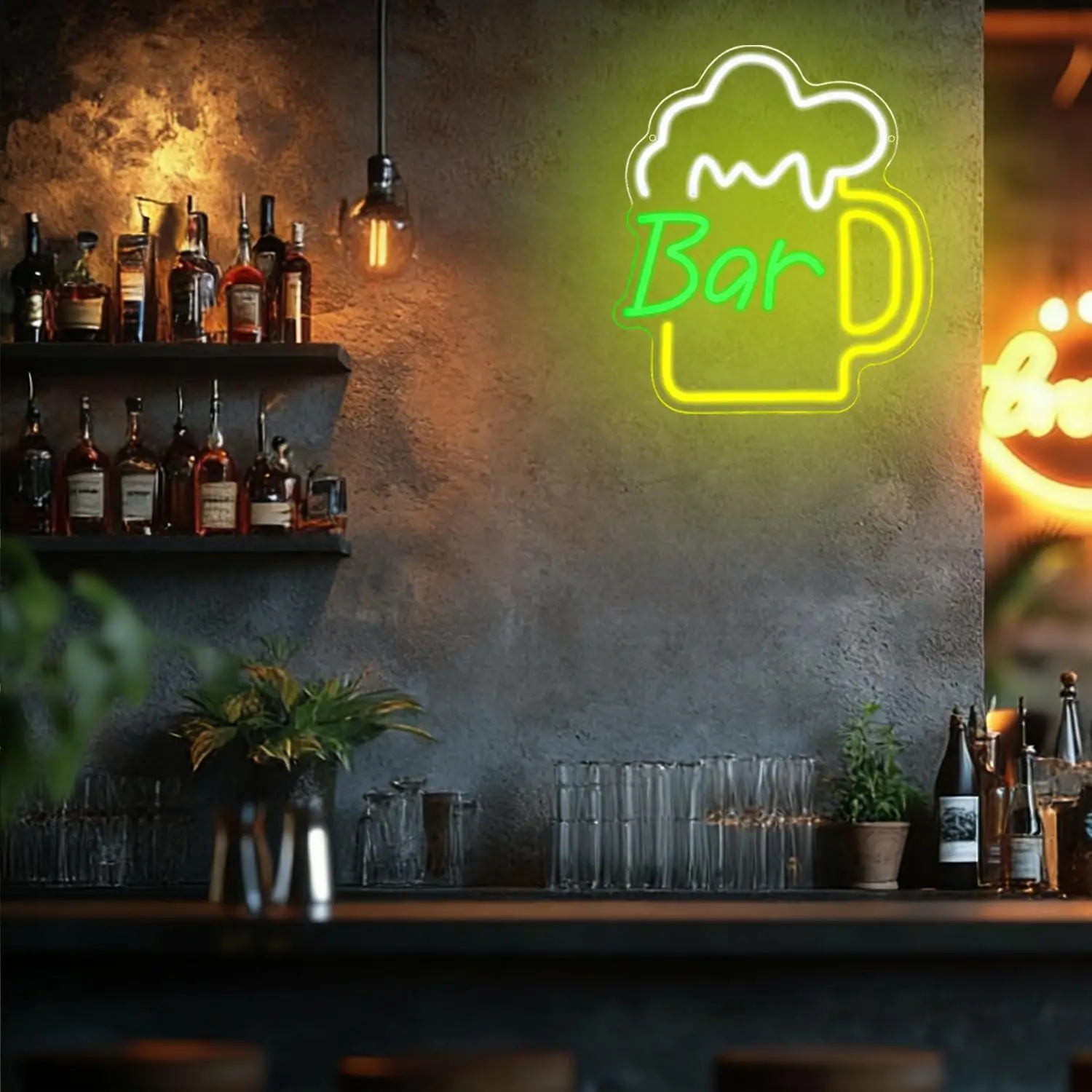 ป้ายไฟนีออนร้านเบียร์ ไฟ LED ป - Home Bar Signs บทวิจารณ์และราคา