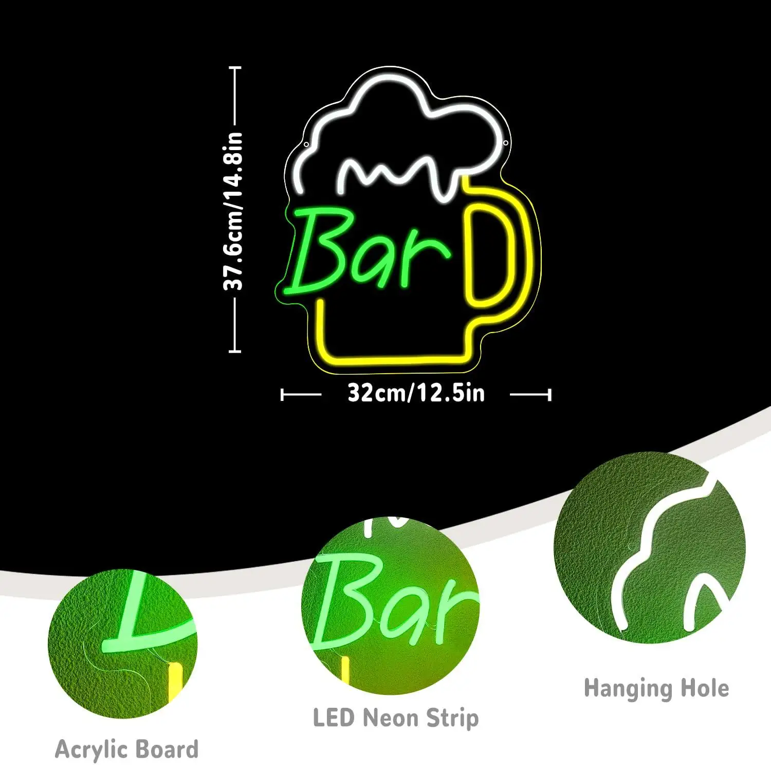 ป้ายไฟนีออนร้านเบียร์ ไฟ LED ป - Home Bar Signs บทวิจารณ์และราคา